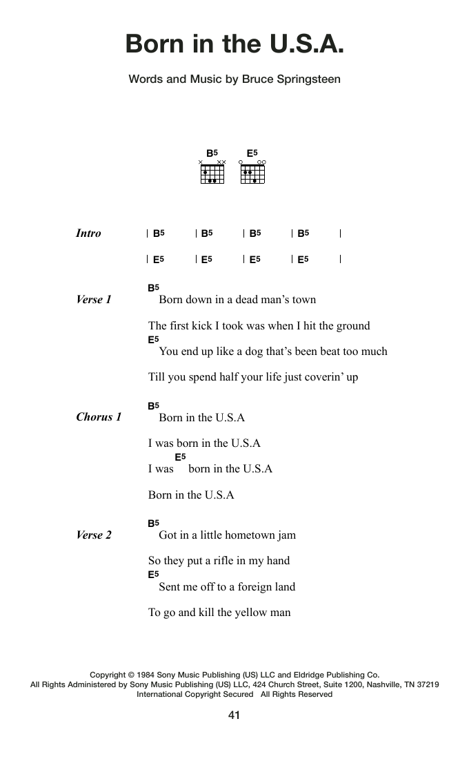 Produktgalerie: Seite 1 von 1 Born In The U.S.A., Bruce Springsteen, Gitarre