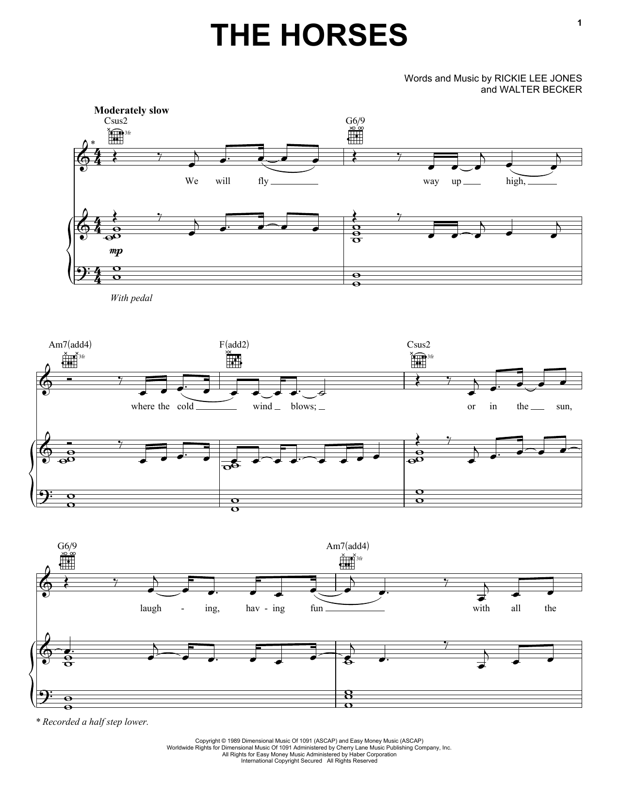 Produktbild zu:  The Horses - Rickie Lee Jones