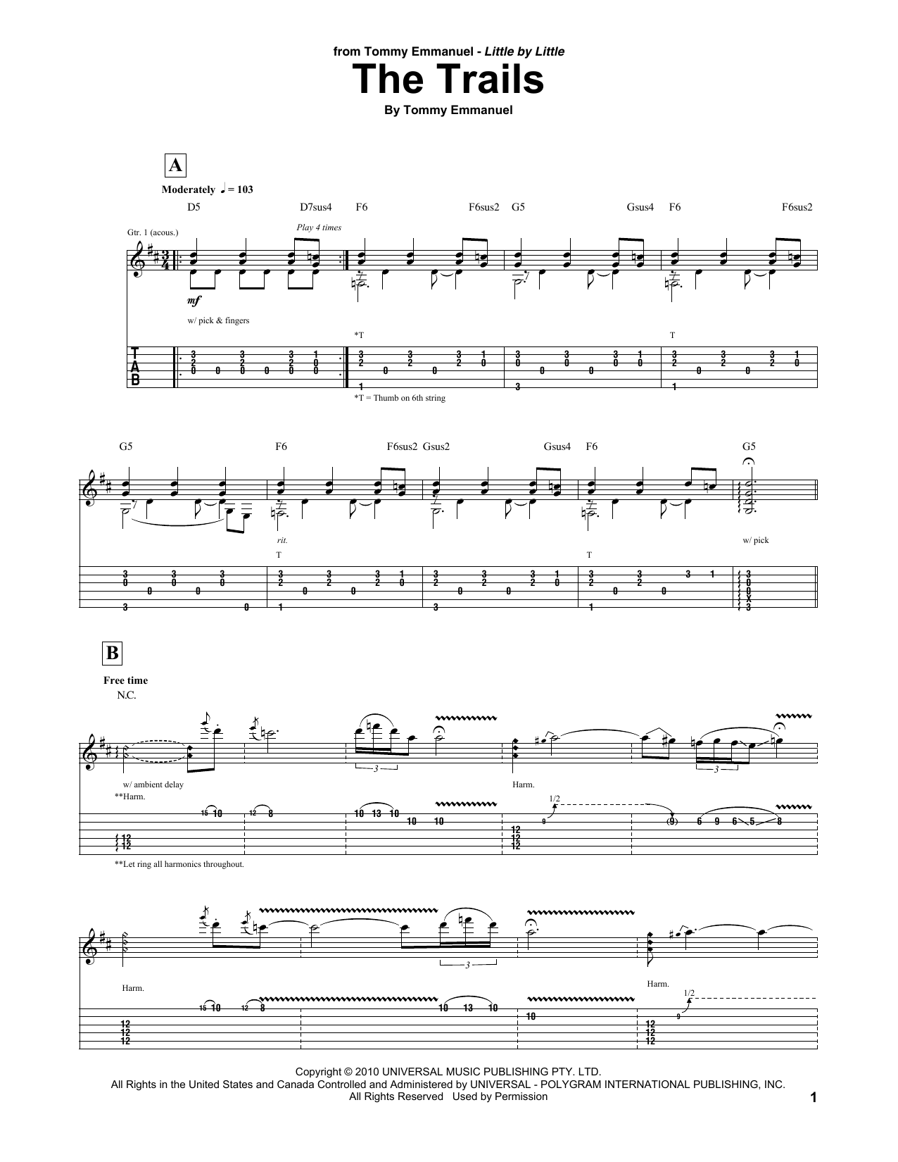 Product gallery: Page 1 of 1 The Trails, Tommy Emmanuel