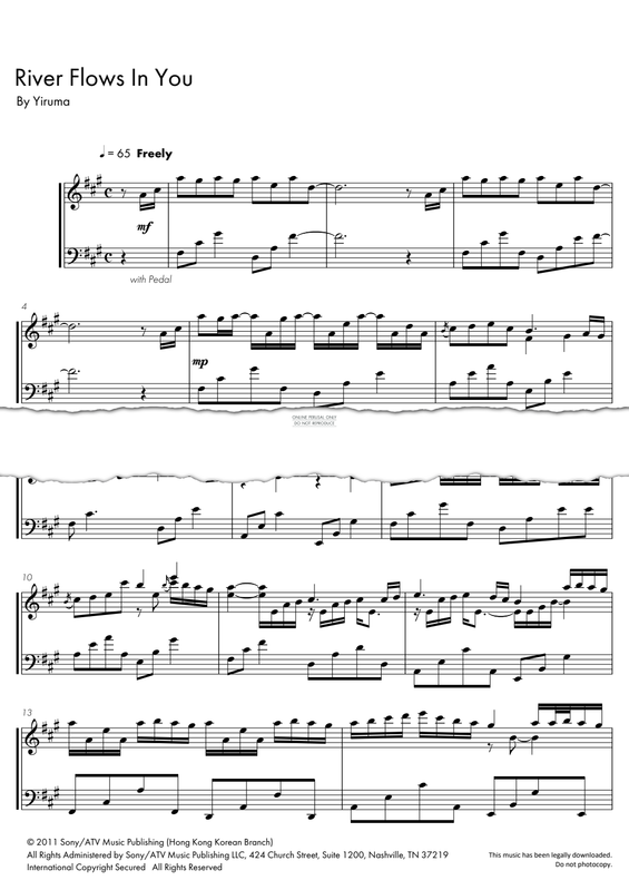 Product gallery: Page 1 of 1 River Flows In You, Yiruma