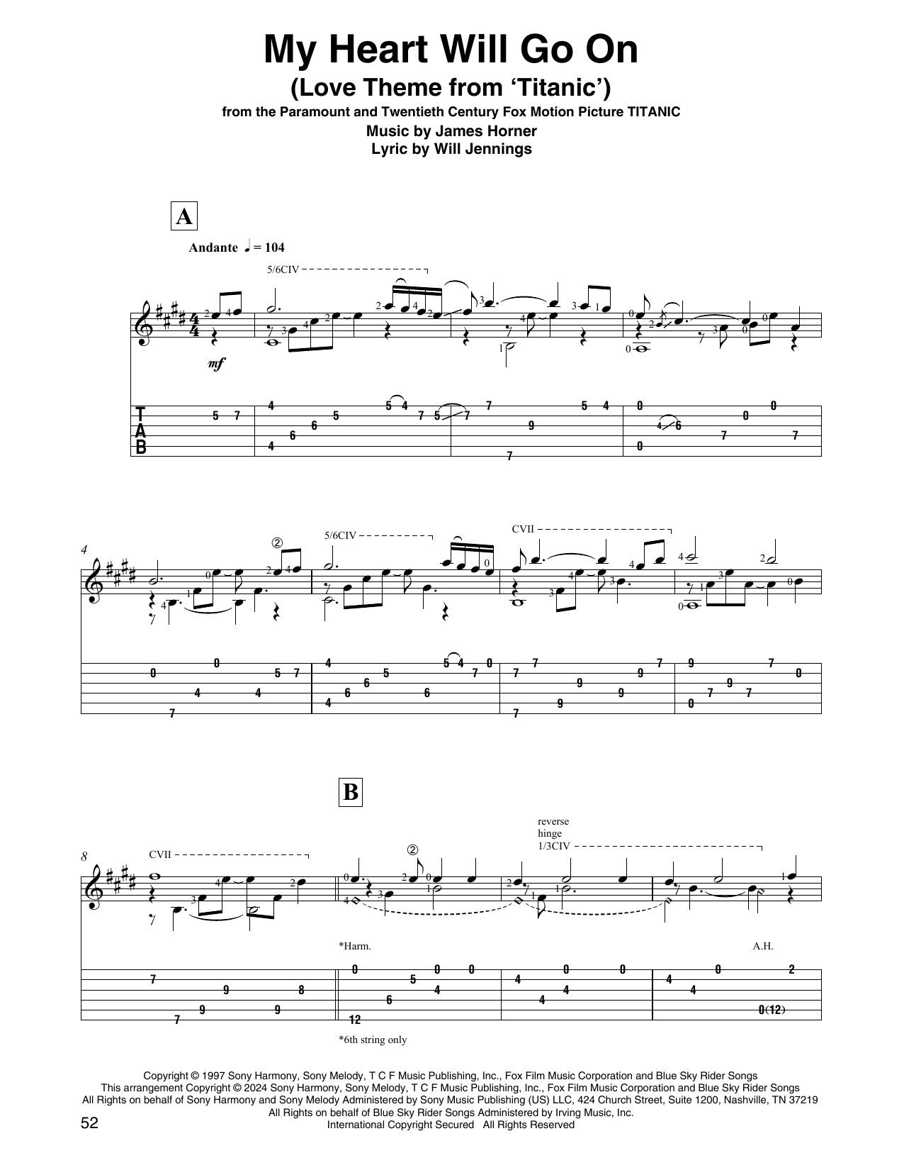 Product picture to: My Heart Will Go On (Love Theme From 'Titanic') (arr. David Jaggs)