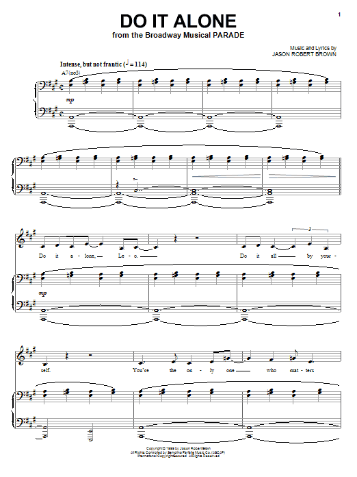 Produktbild zu: Do It Alone (from Parade)