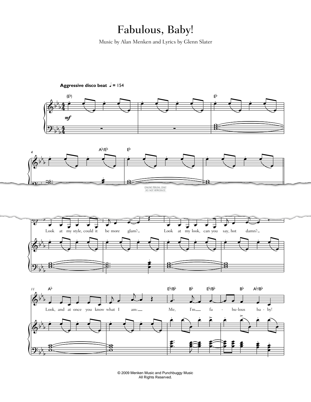 Produktgalerie: Seite 1 von 1 Fabulous Baby (from 'Sister Act The Musical'), Sister Act, Gesang, Gitarre, Klavier