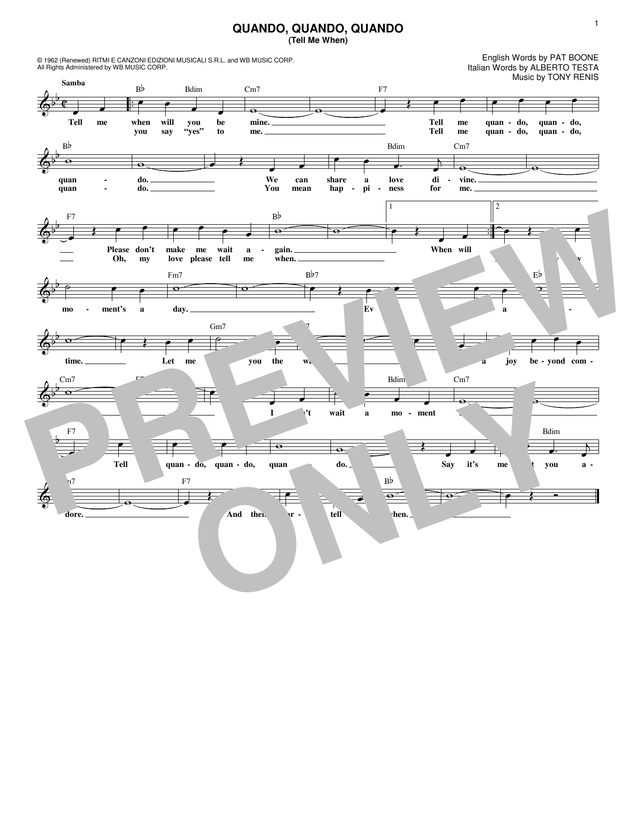 Produktgalerie: Seite 1 von 1 Quando, Quando, Quando (Tell Me When), Alberto Testa