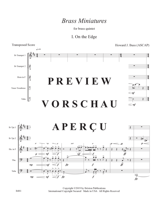 Produktgalerie: Seite 4 von 21 Brass Miniatures , , (Blechbläserquintett)