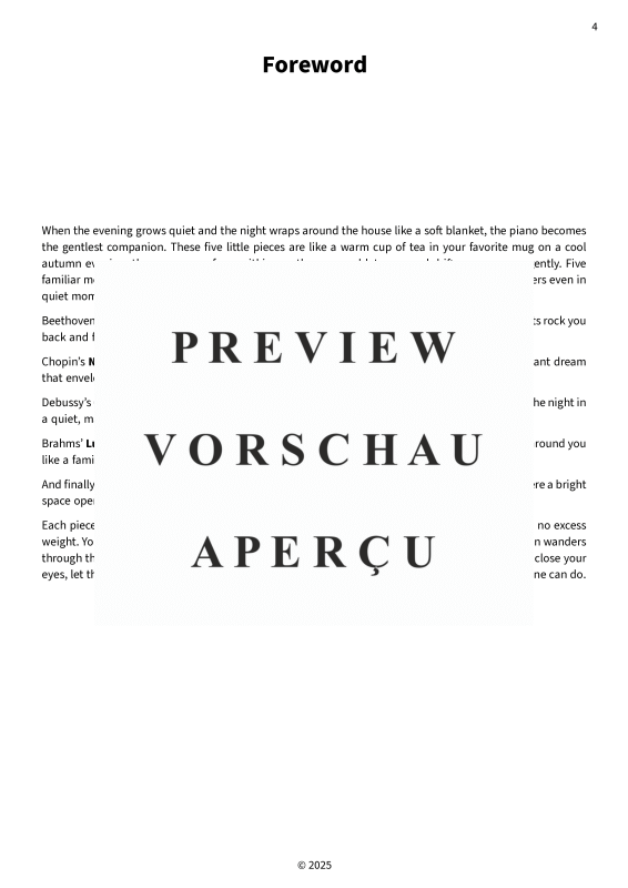 gallery: Dreamlike Nocturnes - Simplified Piano Pieces for Inner Peace, , Klavier Solo