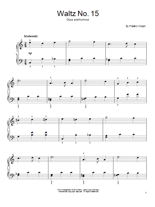 Product picture to: Waltz No. 15, Op. Posthumous, E Major