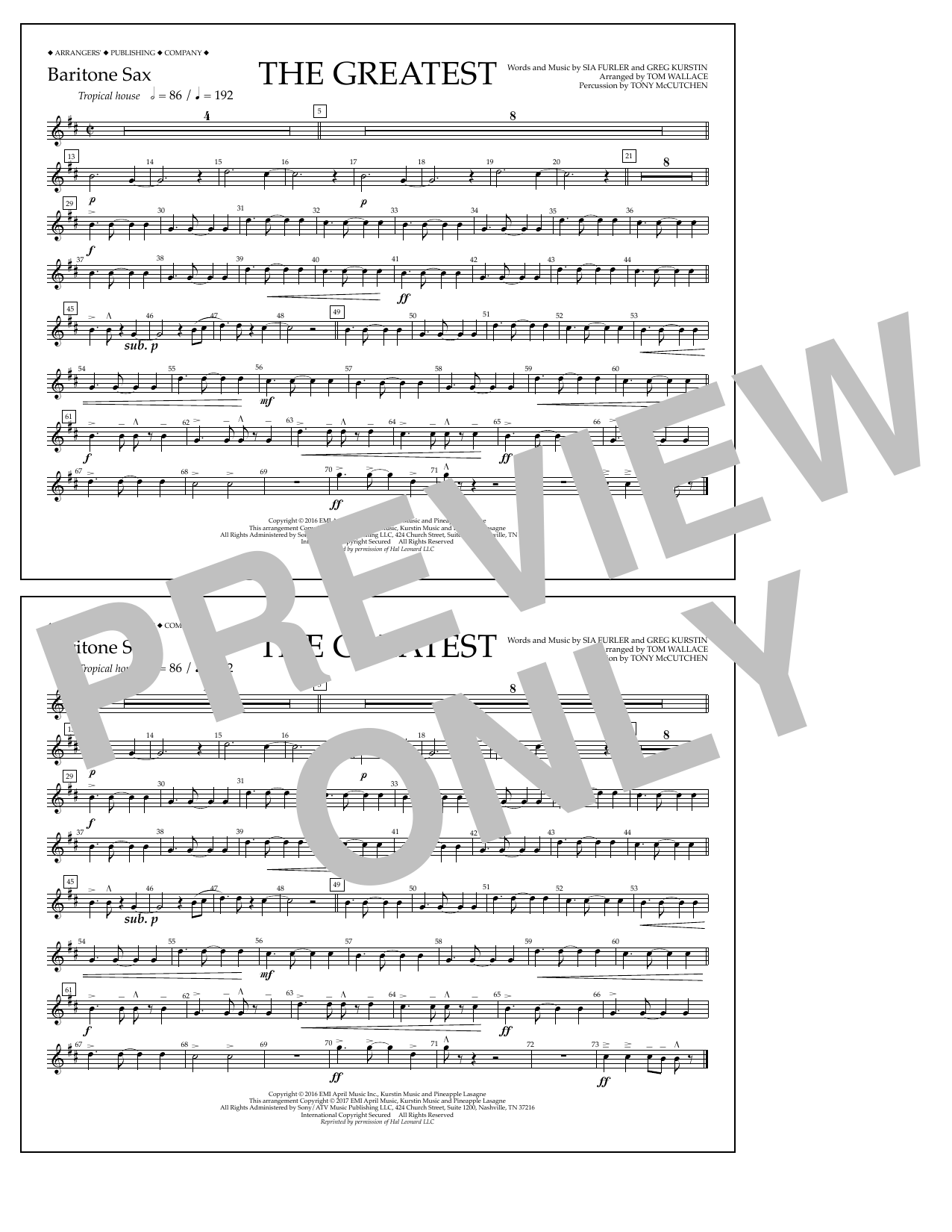 Produktbild zu: The Greatest - Baritone Sax