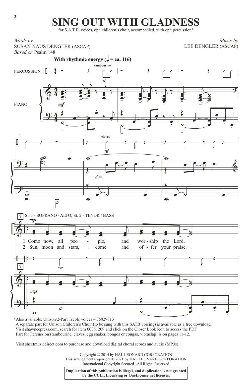 Produktbild zu: Sing Out With Gladness