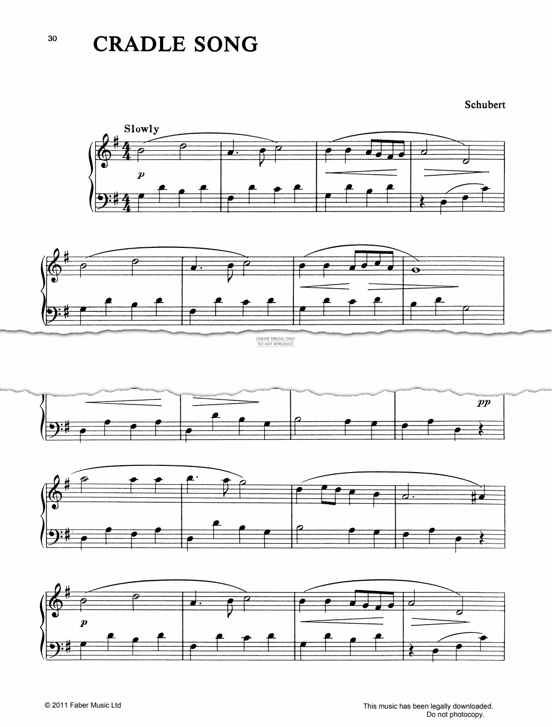 Product gallery: Page 1 of 1 Cradle Song, Franz Schubert