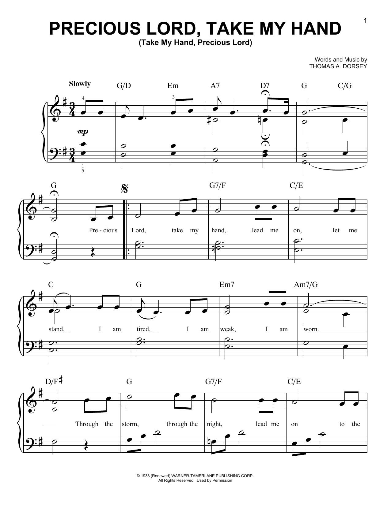 Produktbild zu: Precious Lord, Take My Hand (Take My Hand, Precious Lord)