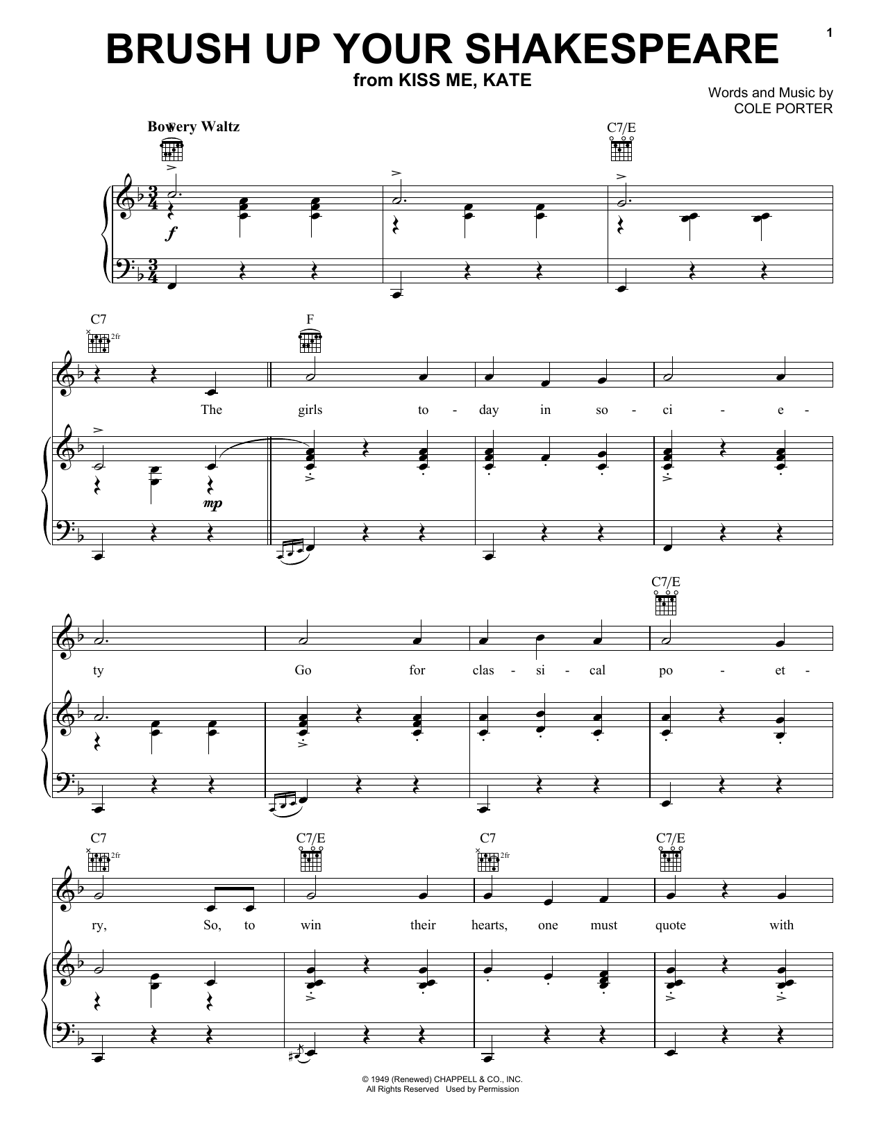 Produktbild zu: Brush Up Your Shakespeare (from Kiss Me, Kate)