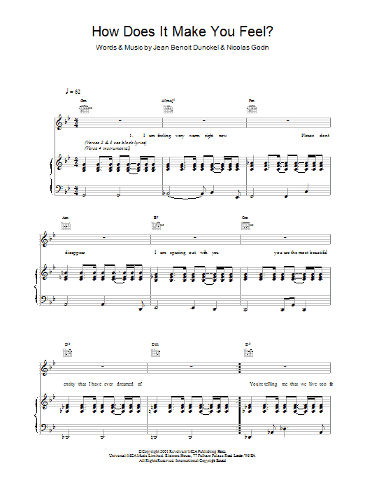 Produktgalerie: Seite 1 von 1 How Does It Make You Feel?, Air, Gesang, Gitarre, Klavier