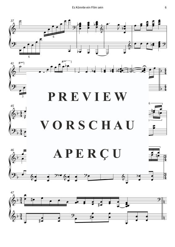 Produktgalerie: Seite 8 von 9 Es Könnte ein Film sein, , Klavier Solo