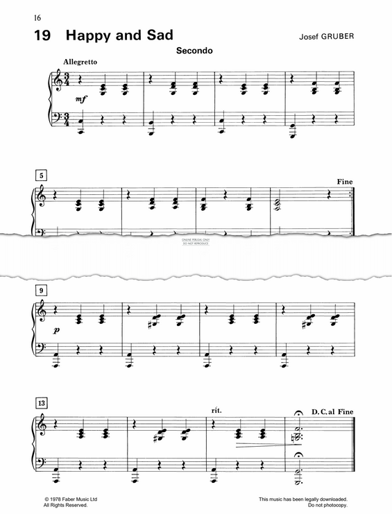 Produktgalerie: Seite 1 von 1 Happy And Sad, Josef Gruber, Klavier