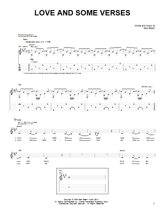 Product gallery: Page 1 of 1 Love And Some Verses, Iron & Wine