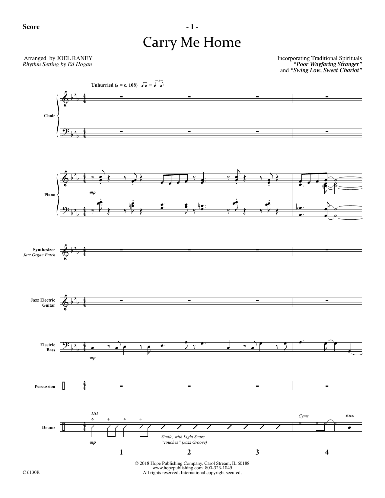 Product picture to: Carry Me Home - Full Score
