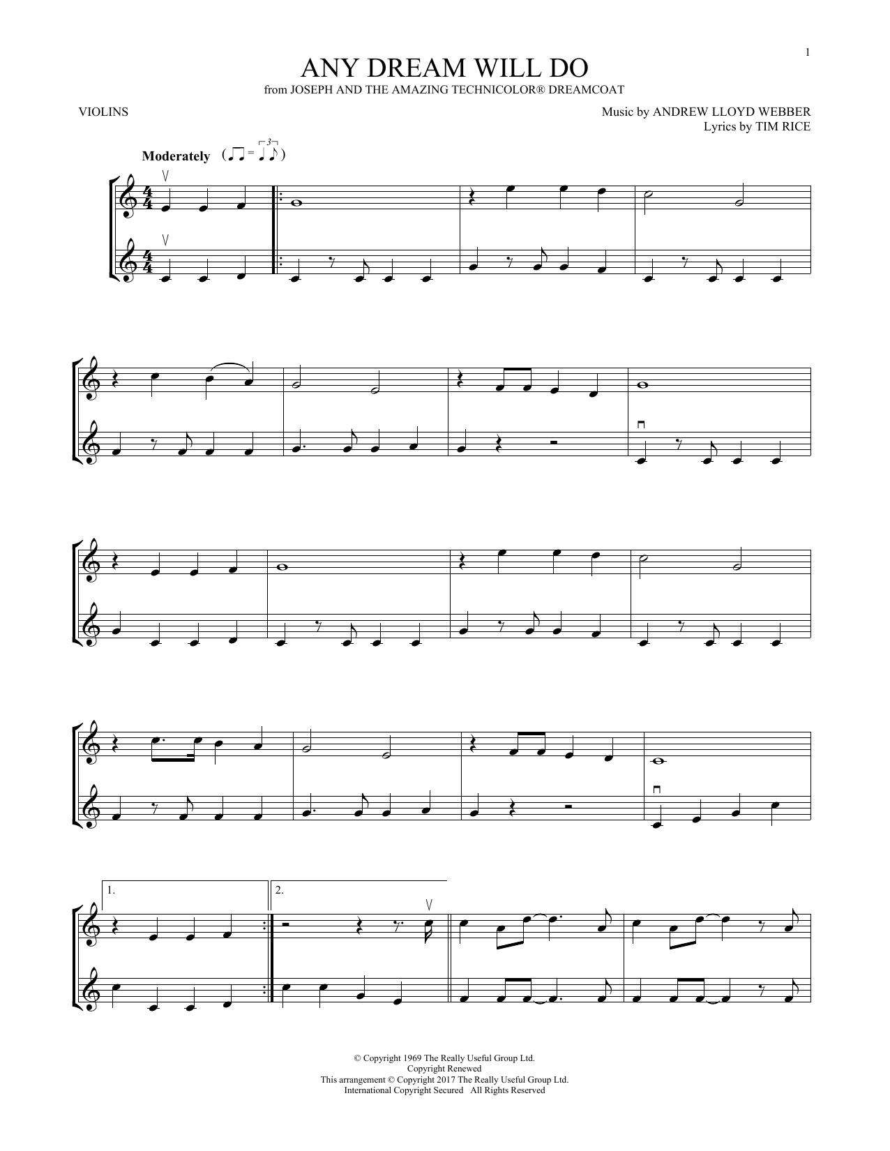 Product gallery: Page 1 of 1 Any Dream Will Do, Andrew Lloyd Webber