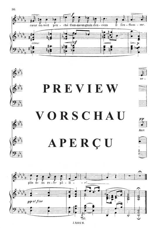 Product gallery: Page 3 of 3 Le secret Op.39 No.3, , Medium Voice and Piano