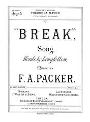 cover: Break, F. A. Packer