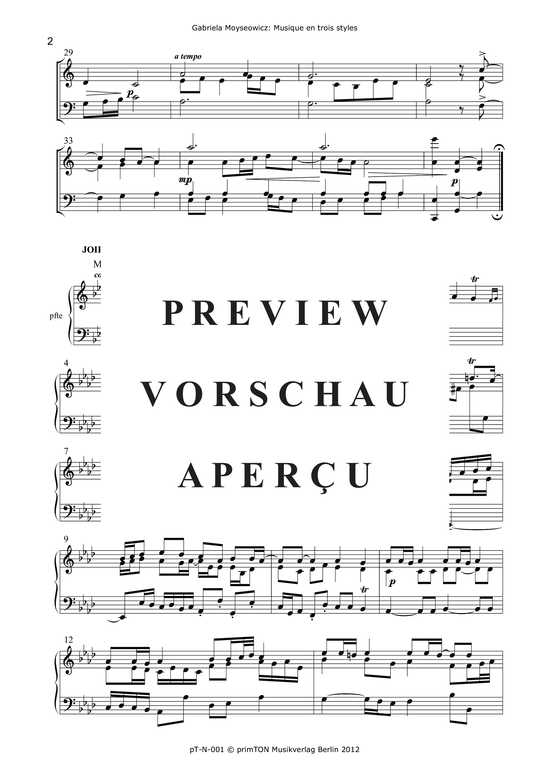 Product gallery: Page 7 of 21 Musique en trois styles pour violon, violoncelle et piano (1969) , ,  (Trio for violin, violoncello + piano)