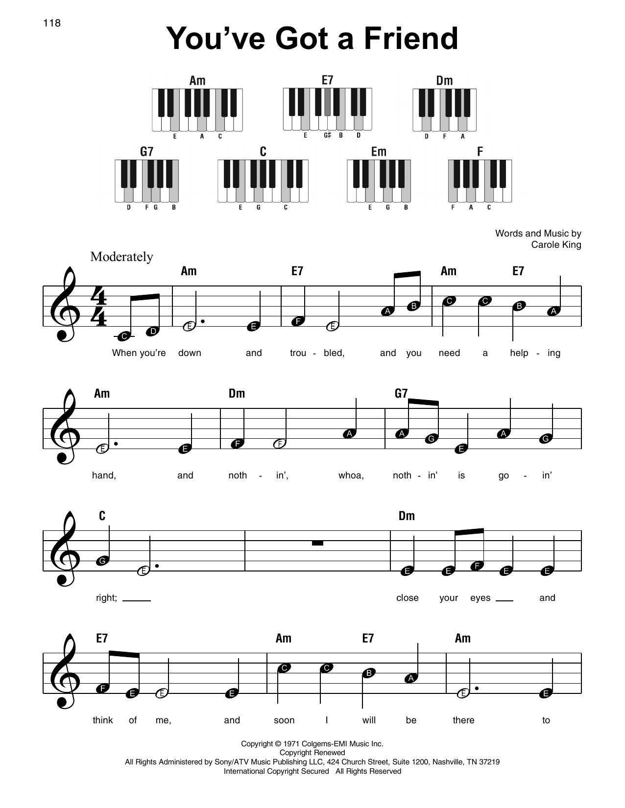 Produktgalerie: Seite 1 von 1 You've Got A Friend, James Taylor, Klavier