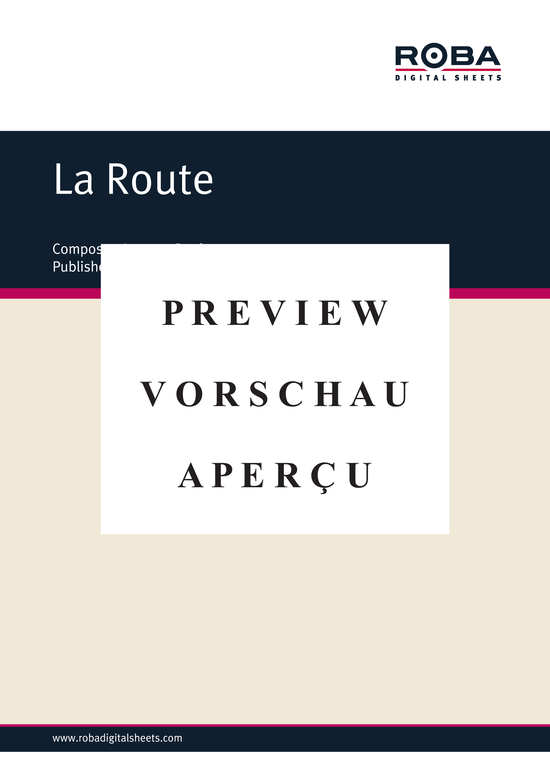 Product gallery: Page 2 of 2 La Route , Denjean, Jacques, (Melody in C + chords)