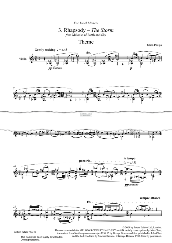 Product gallery: Page 1 of 1 No.3: Rhapsody: The Storm (from 'Melodys Of Earth And Sky'), Julian Philips