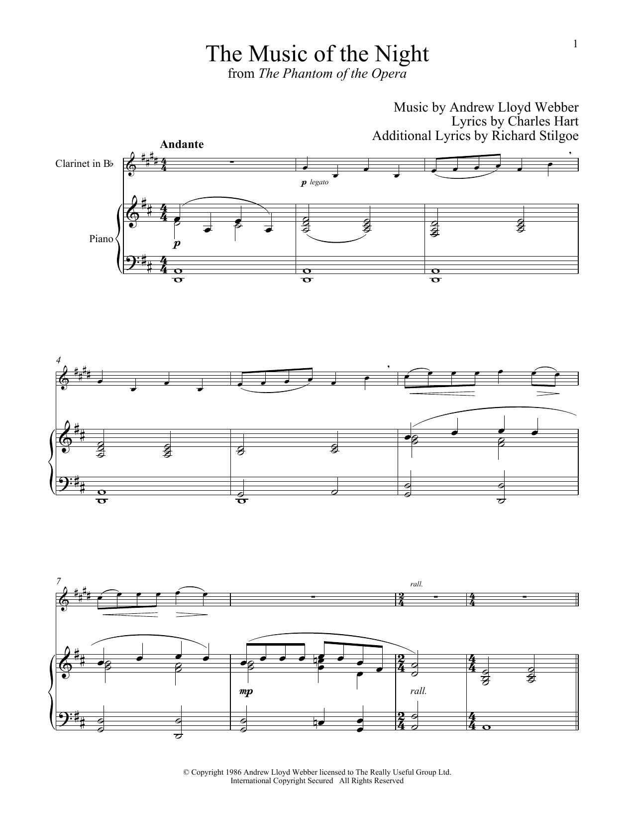Product picture to: The Music of the Night (from The Phantom of the Opera)