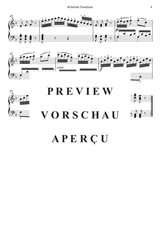 Product gallery: Page 7 of 11 40 leichte Tonstücke - op. 803, Werke 29 - 32 , , Piano Solo