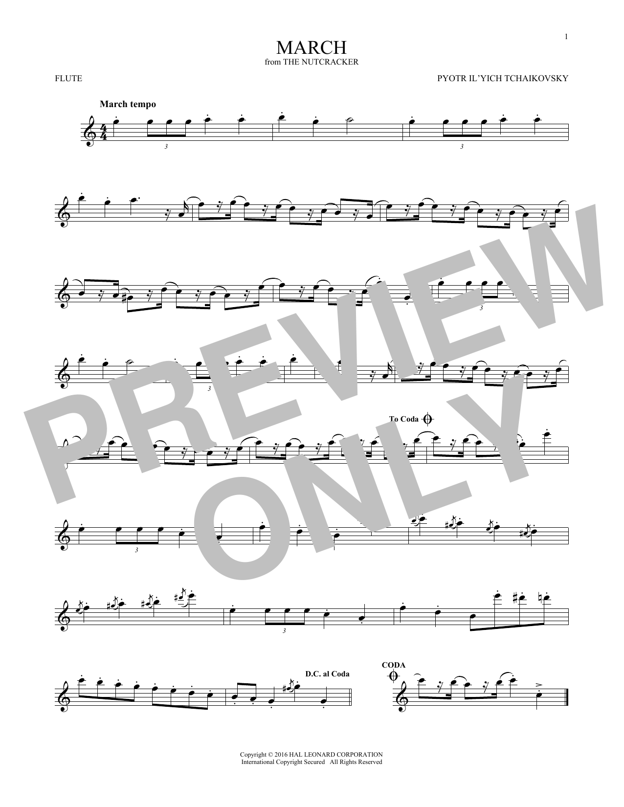 Product gallery: Page 1 of 1 March (from The Nutcracker), Pyotr Il'yich Tchaikovsky