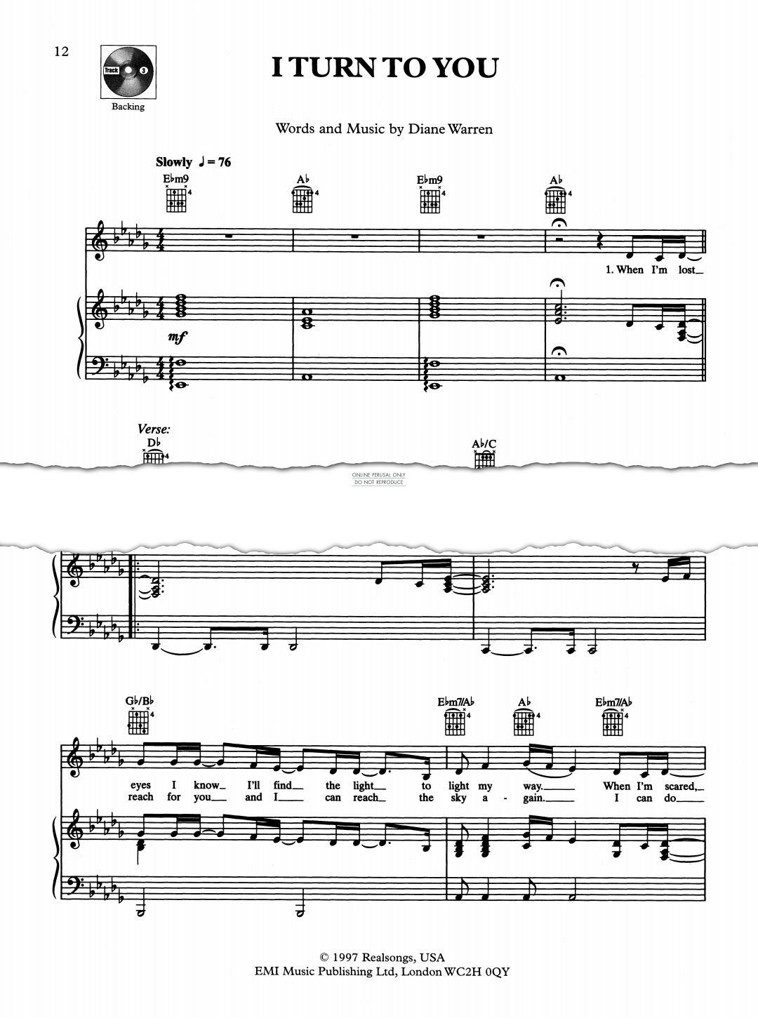 Produktgalerie: Seite 1 von 1 I Turn To You, Christina Aguilera, Gesang, Klavier