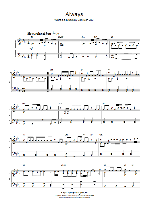 Product picture to:  Always - Bon Jovi