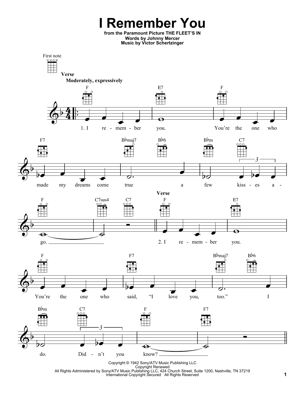 Product picture to: I Remember You - Johnny Mercer