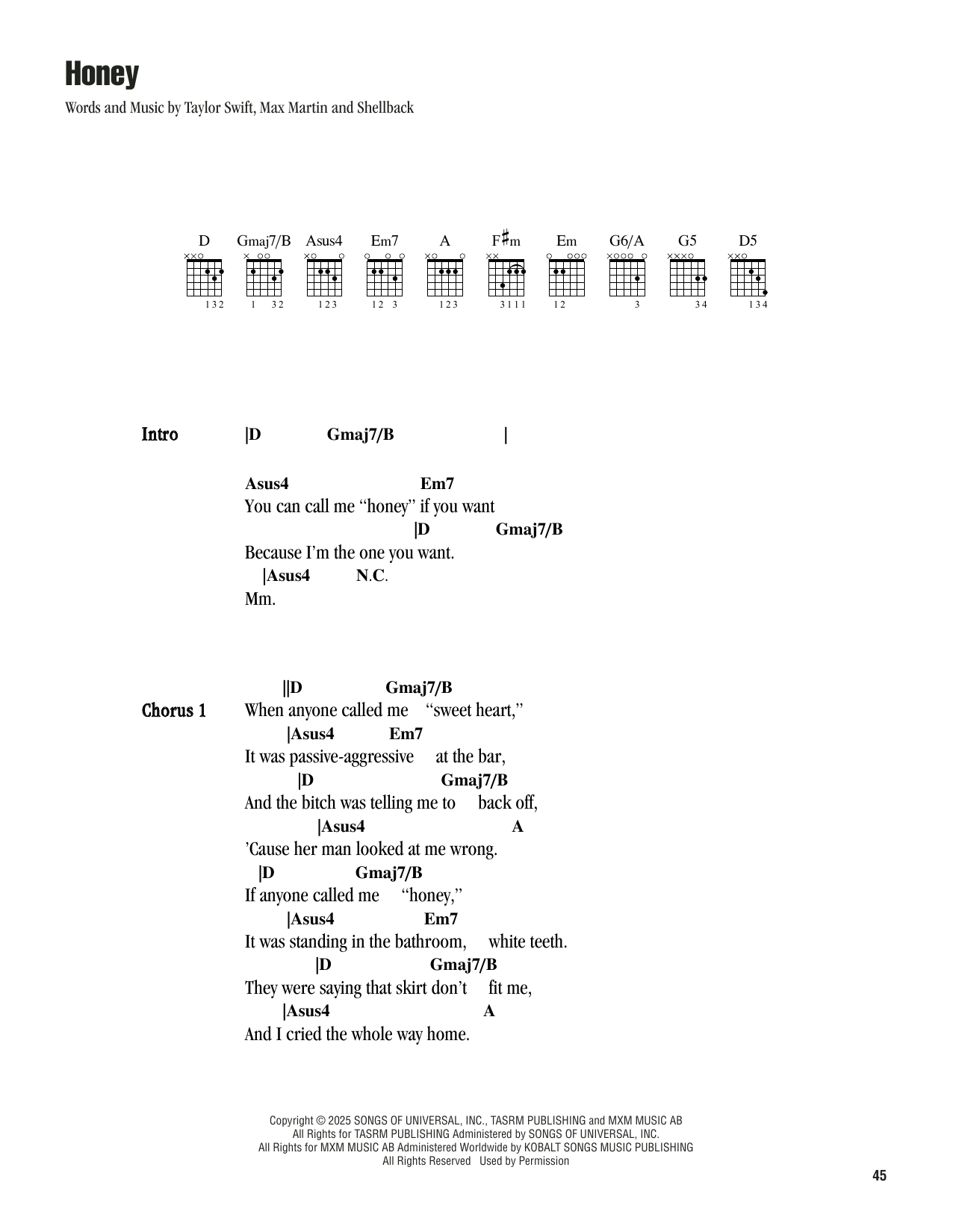 Product picture to:  Honey - Taylor Swift