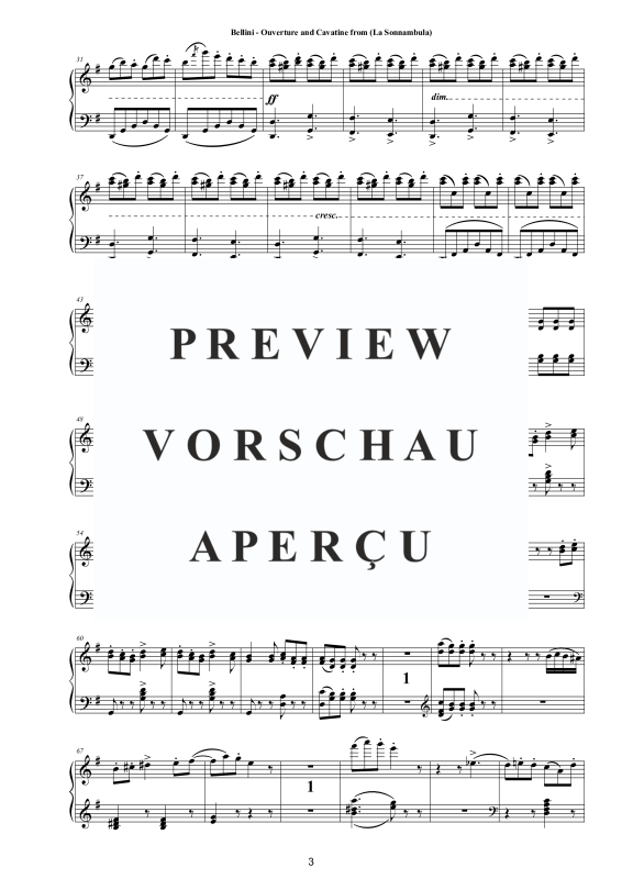 Produktgalerie: Seite 4 von 11 Ouverture and Cavatine from (La Sonnambula), , Klavier Solo