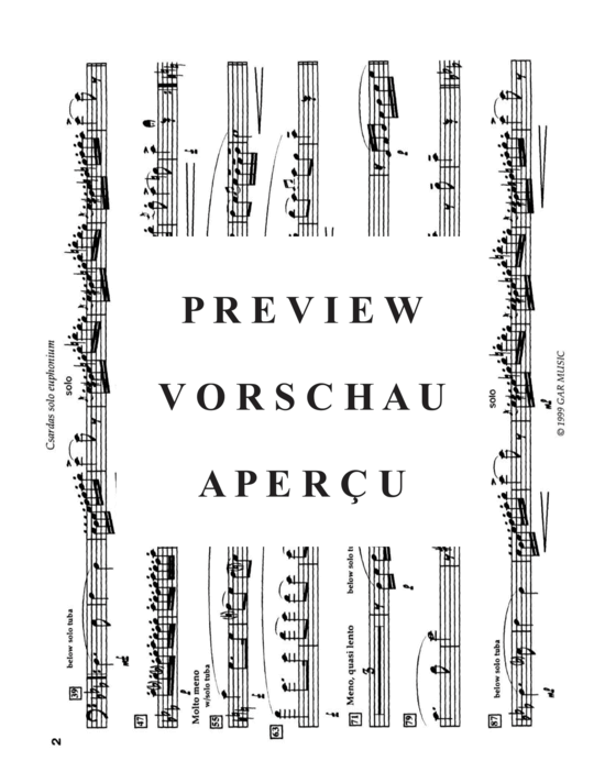 Produktgalerie: Seite 17 von 21 Csardas , , (Tuba Quatett + Euphonium Solo + Tuba Solo)
