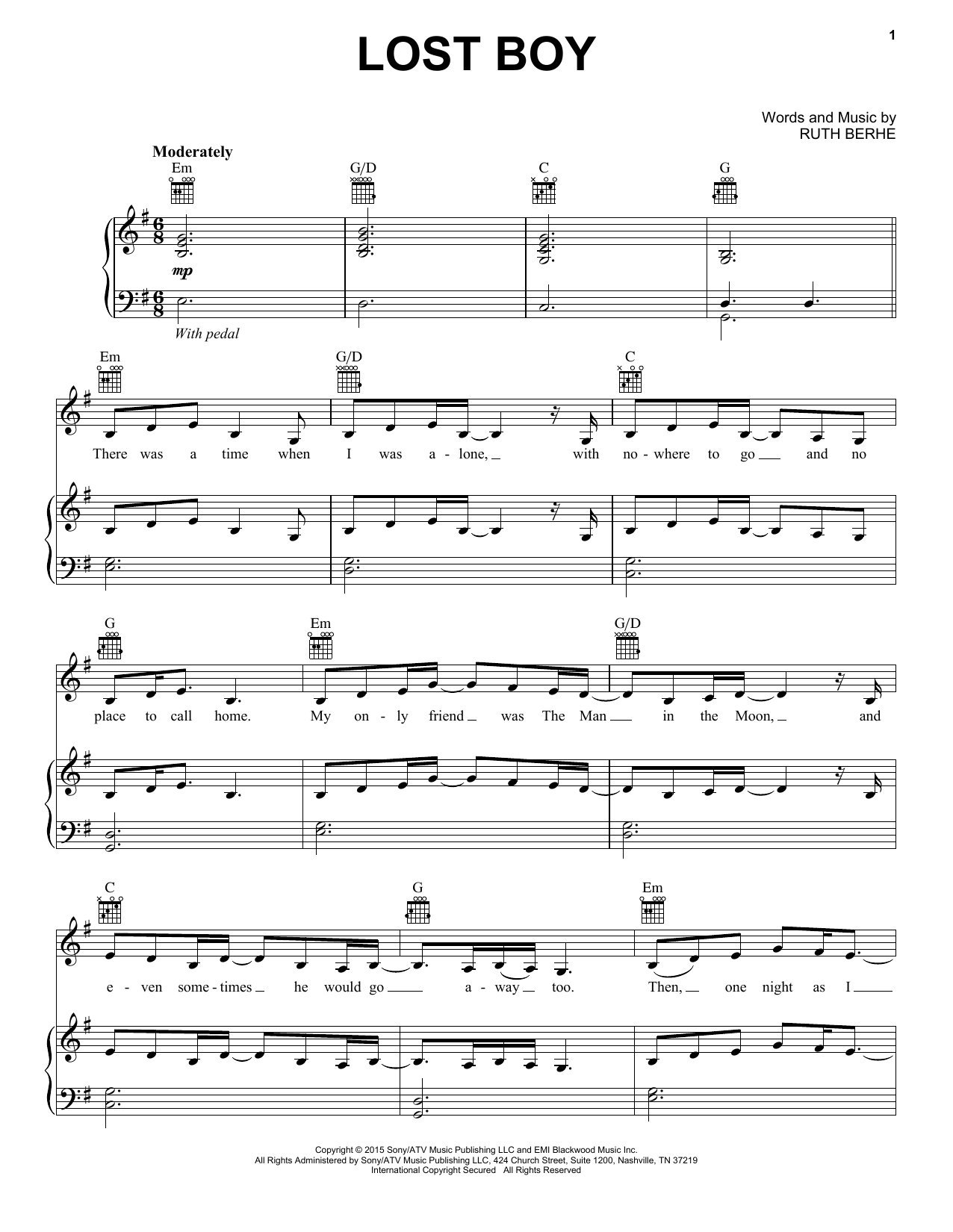 Produktgalerie: Seite 1 von 1 Lost Boy, Ruth B, Gesang, Gitarre, Klavier
