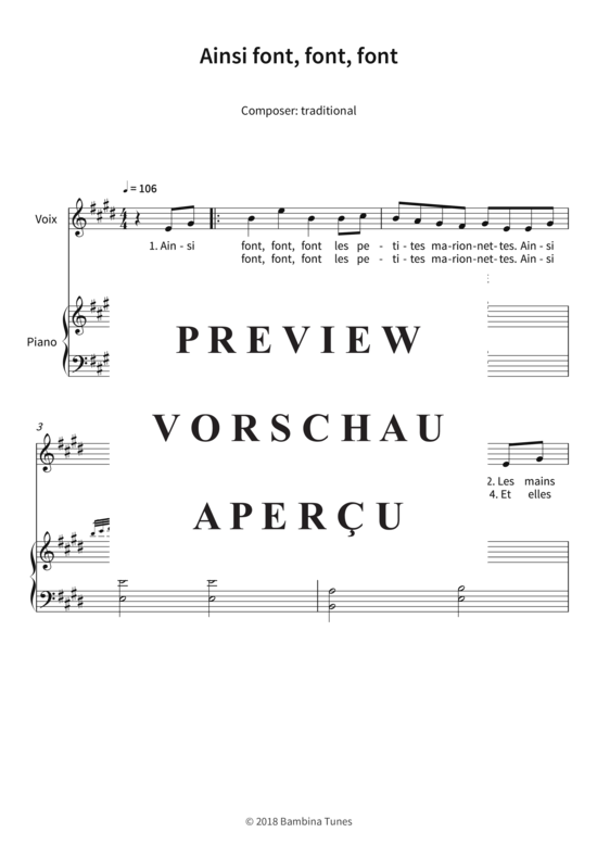 gallery: Ainsi font, font, font , , (Gesang + Klavier)