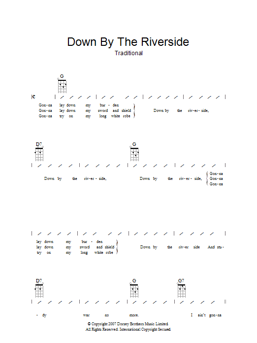 Produktgalerie: Seite 1 von 1 Down By The Riverside, African-American Spiritual, Gitarre