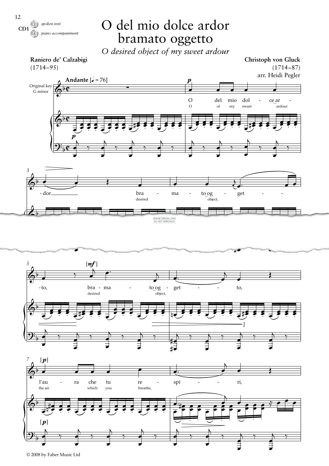 Produktbild zu: O del mio dolce ardor bramato oggetto