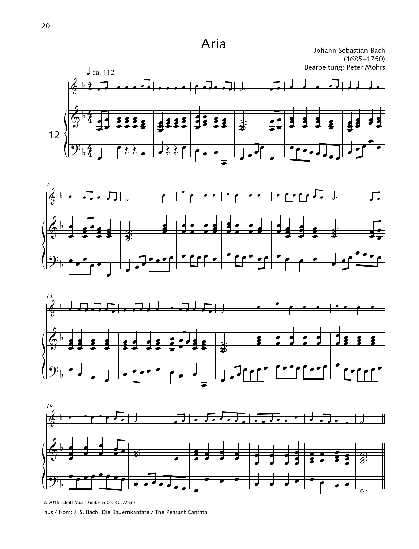 Produktgalerie: Seite 1 von 1 Aria, Johann Sebastian Bach