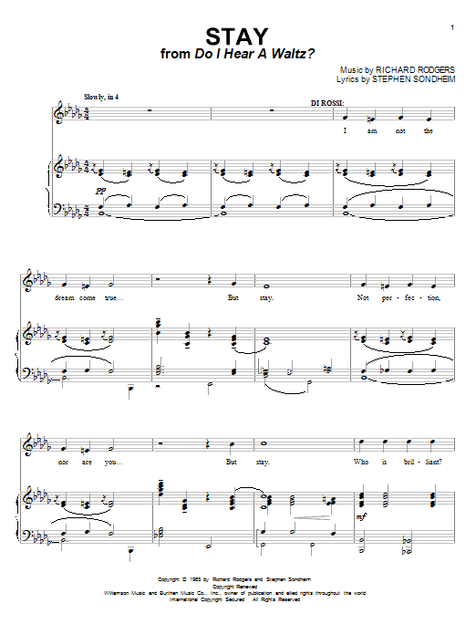 Produktbild zu: Stay (from Do I Hear A Waltz?)