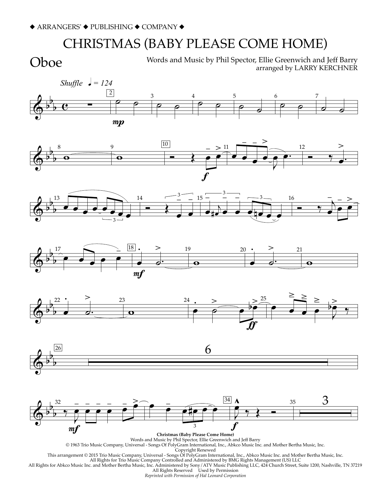 Product gallery: Page 1 of 1 Christmas (Baby Please Come Home) - Oboe, Larry Kerchner