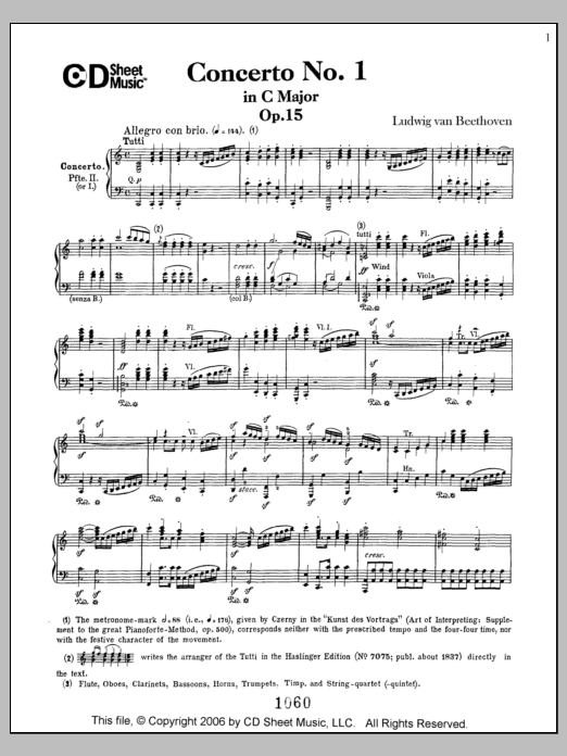 Produktbild zu:  Concerto No. 1  in C Major, Op. 15 - Ludwig van Beethoven