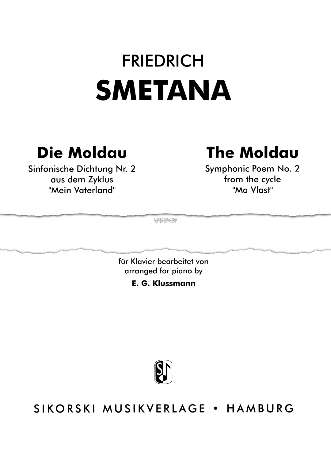 gallery: The Vltava, Bedrich Smetana, Klavier