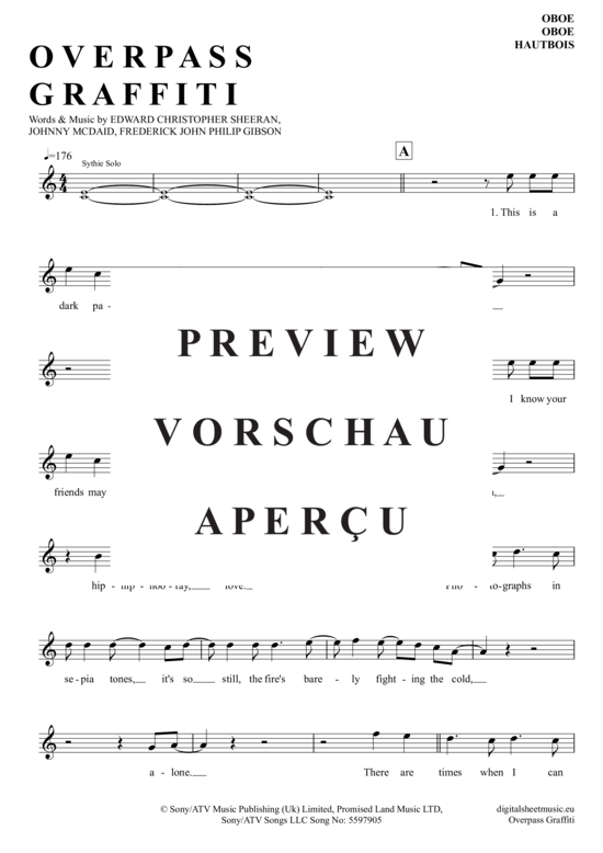 Produktgalerie: Seite 2 von 5 Overpass Graffiti , Sheeran, Edward Christopher, (Oboe)