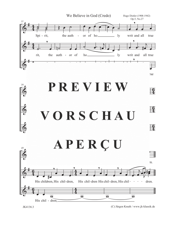 gallery: We Believe in God (Credo) (The Year Cycle, Op. 5, No. 27), , Frauenchor SSA