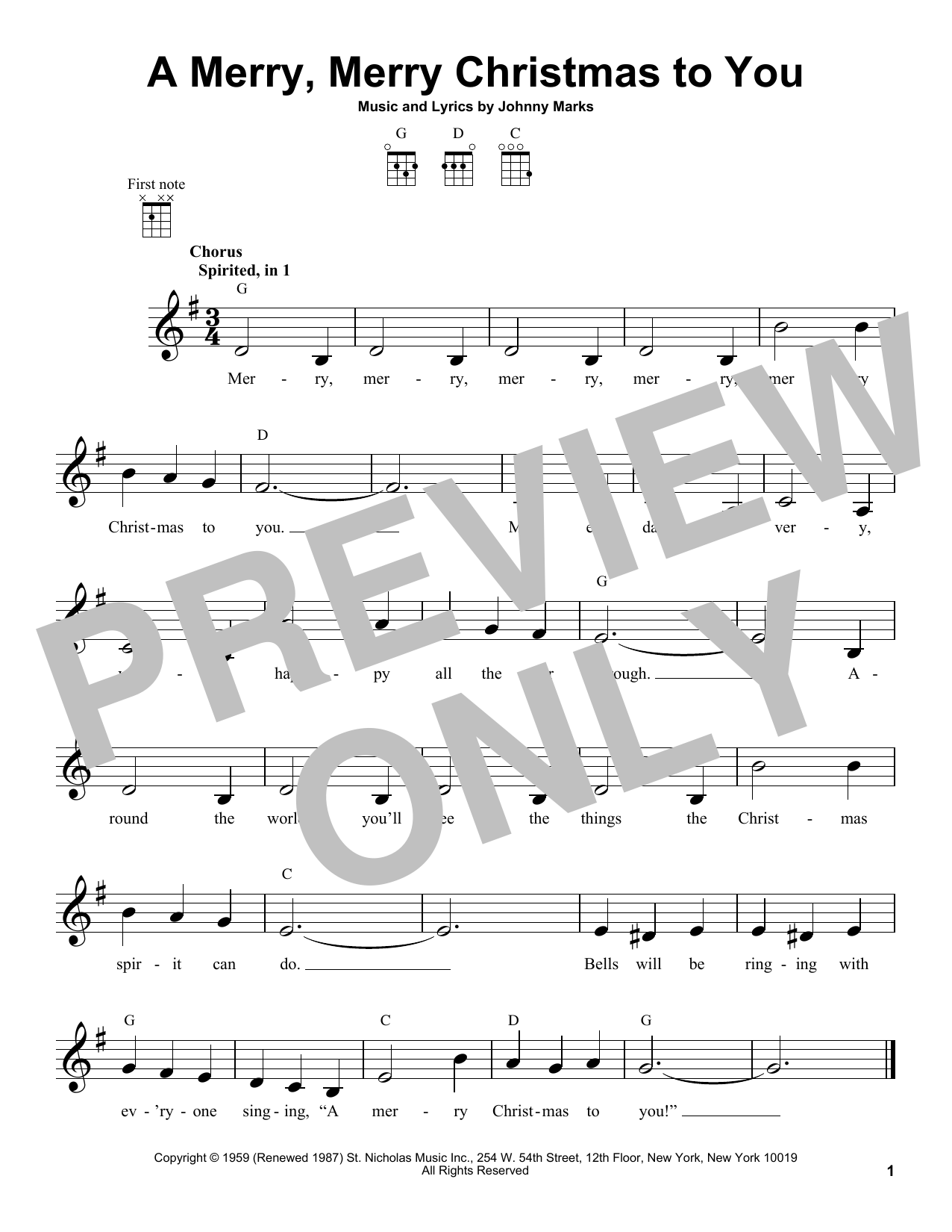 Product gallery: Page 1 of 1 A Merry, Merry Christmas To You, Johnny Marks