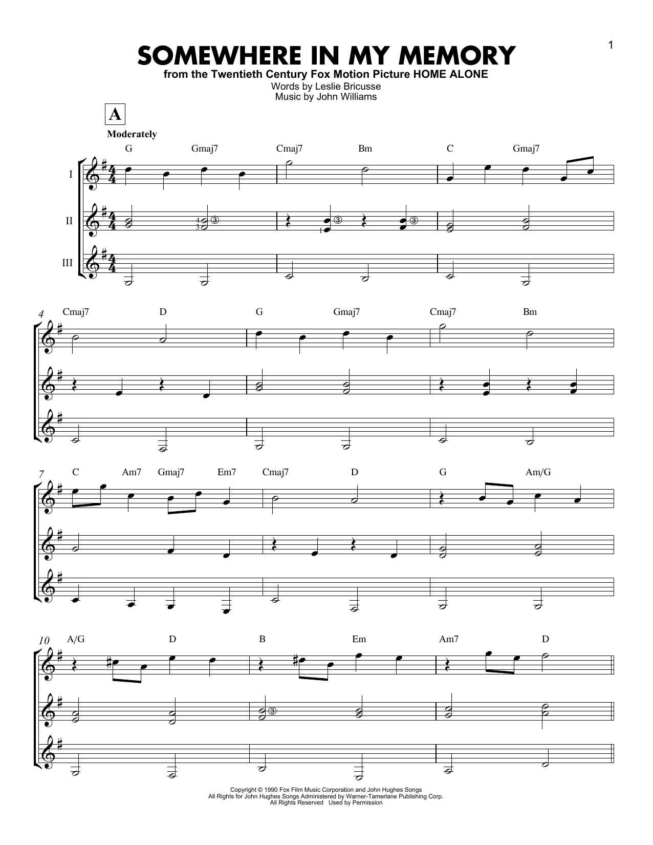 Product gallery: Page 1 of 1 Somewhere In My Memory, John Williams